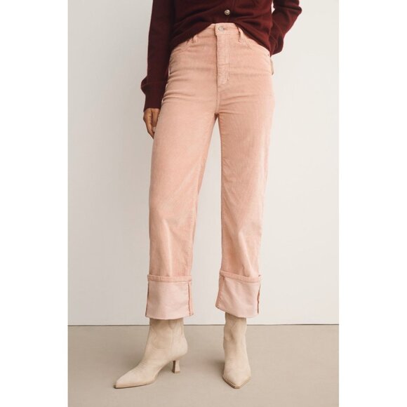 Pilcro Anthropologie The Scotty Cuffed High Rise Straight-Leg Jeans Size 32 - Picture 1 of 7